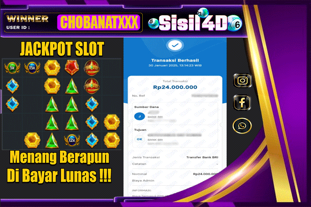 SISIL4D JACKPOT SLOT GATES OF OLYMPUS 1000 Rp 24.000.000,- LUNAS