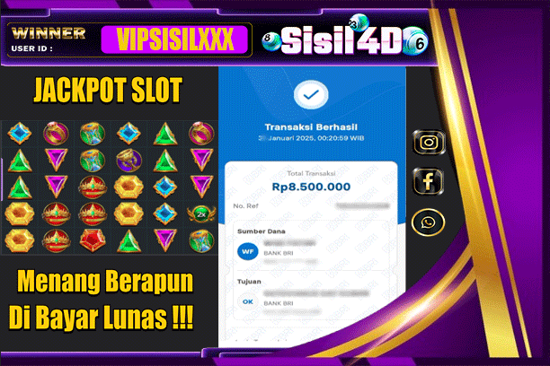 SISIL4D JACKPOT SLOT GATES OF OLYMPUS Rp 8.500.000,- LUNAS
