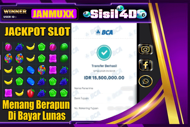 SISIL4D JACKPOT SLOT  Sweet Bonanza  Rp 15.500.000,- LUNAS