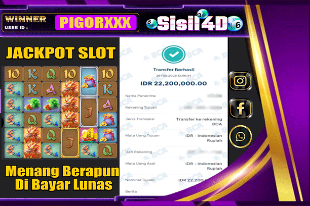 SISIL4D JACKPOT SLOT WAYS OF THE QILIN Rp 22.200.000,-LUNAS