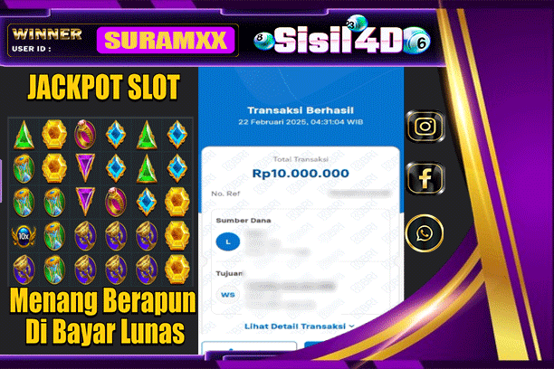 SISIL4D JACKPOT SLOT GATES OF OLYMPUS 1000 Rp 10.000.000,- LUNAS