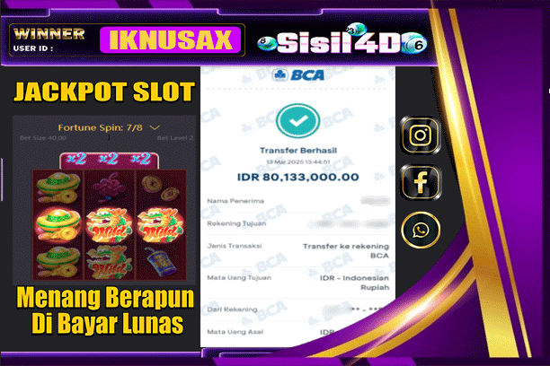 SISIL4D JACKPOT SLOT FORTUNE DRAGON Rp 81,133.000,-LUNAS