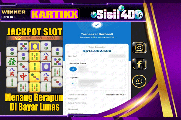 SISIL4D JACKPOT SLOT MAHJONG WAYS Rp 14.000.000,-LUNAS