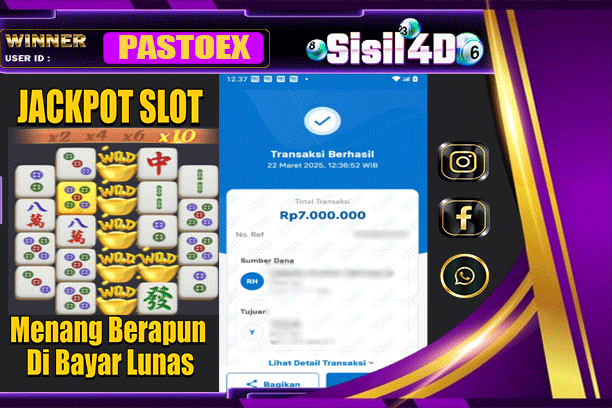SISIL4D JACKPOT SLOT MAHJONG WAYS Rp 7.000.000,-LUNAS