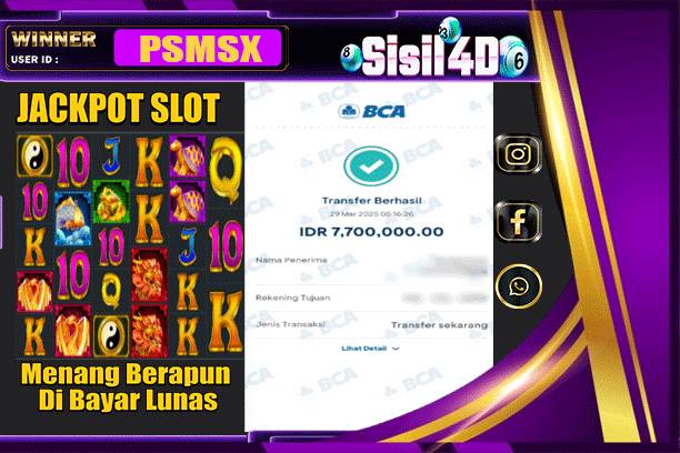 SISIL4D JACKPOT SLOT 5 LIONS MEGAWAYS Rp 7.700.000,-LUNAS