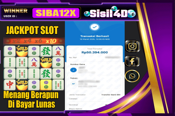 SISIL4D JACKPOT SLOT MAHJONG WAYS Rp 50.394.000,-LUNAS