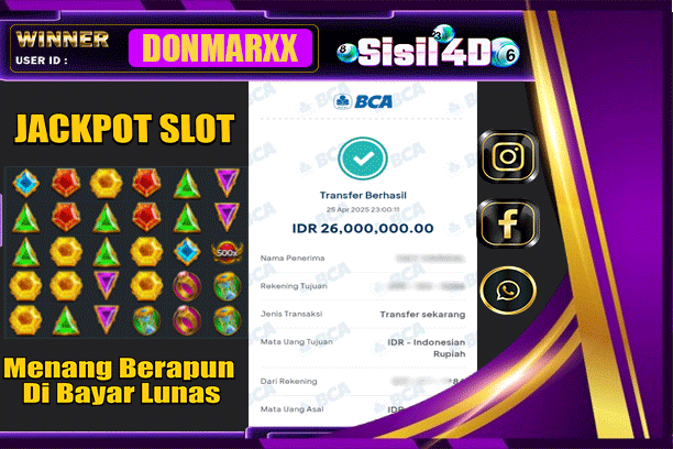 SISIL4D JACKPOT SLOT GATES OF OLYMPUS 1000 Rp 26.000.000,-LUNAS