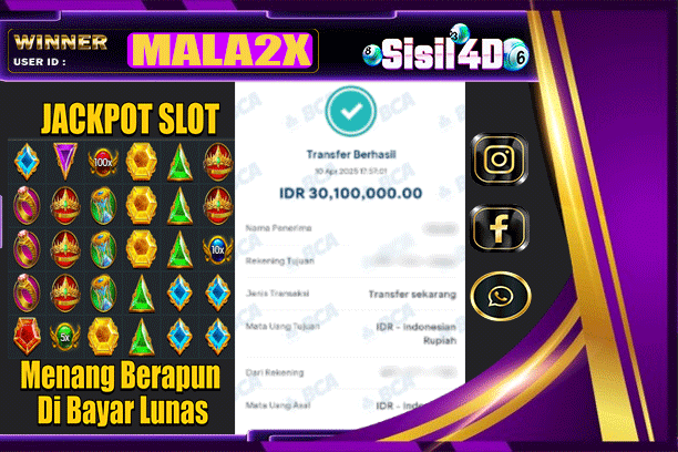 SISIL4D JACKPOT SLOT GATES OF OLYMPUS 1000 Rp 30.100.000,-LUNAS