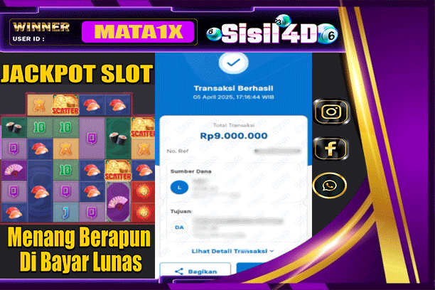 SISIL4D JACKPOT SLOT LUCKY NEKO Rp 9.000.000,-LUNAS