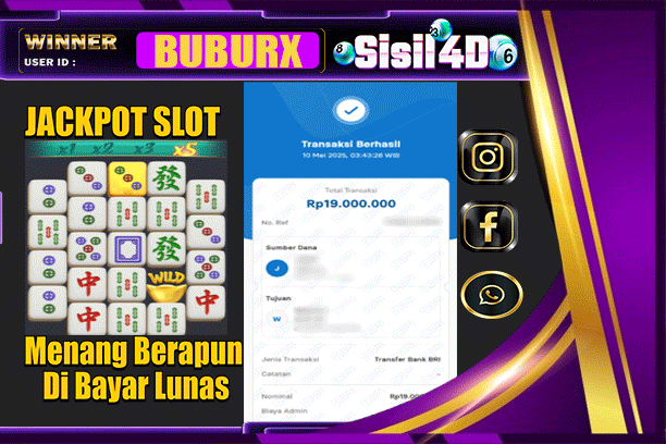 SISIL4D JACKPOT SLOT MAHJONG WAYS 2 Rp 19.000.000,-LUNAS