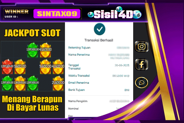 SISIL4D JACKPOT SLOT CAISHEN’S CASH Rp 14.000.000,- LUNAS