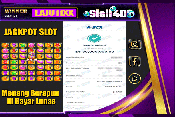 SISIL4D JACKPOT SLOT SUGAR RUSH 1000 Rp 30.000.000,-LUNAS