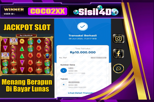 SISIL4D JACKPOT SLOT GATES OF OLYMPUS SUPER SCATTER Rp 10.000.000,-LUNAS