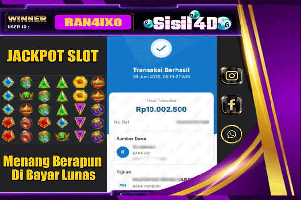 SISIL4D JACKPOT SLOT GATES OF OLYMPUS Rp 10.000.000,-LUNAS