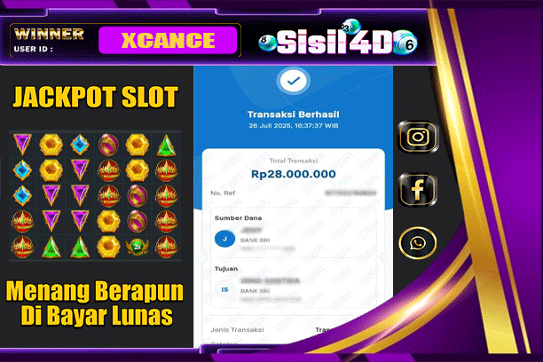 SISIL4D JACKPOT SLOT GATES OF OLYMPUS 1000 Rp 28.000.000,-LUNAS