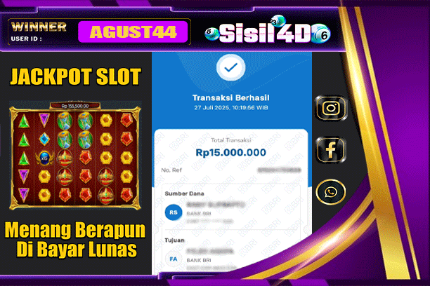 SISIL4D JACKPOT SLOT GATES OF OLYMPUS SUPER SCATTER Rp 15.000.000,-LUNAS