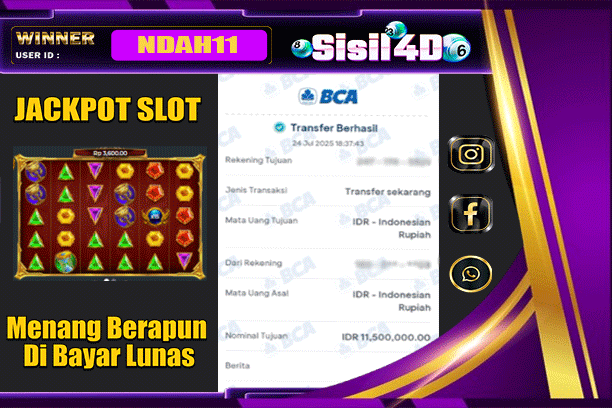 SISIL4D JACKPOT SLOT GATES OF OLYMPUS SUPER SCATTER Rp 11.500.000,-LUNAS