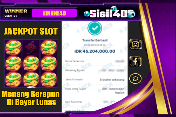 SISIL4D JACKPOT SLOT FORTUNE DRAGON Rp 45.204.000,-LUNAS