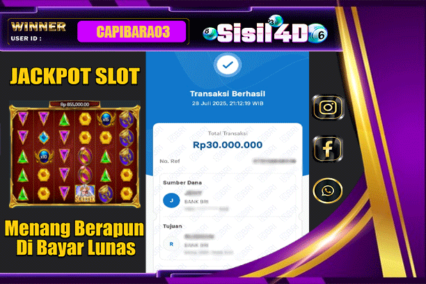 SISIL4D JACKPOT SLOT GATES OF OLYMPUS SUPER SCATTER Rp 30.000.000,-LUNAS