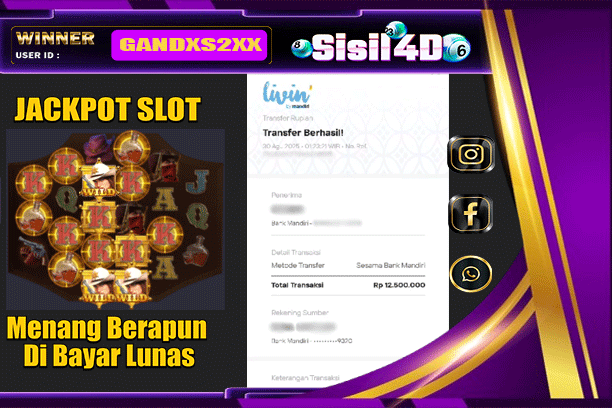 SISIL4D JACKPOT SLOT Wild Bounty Showdown Rp 12.500.000,- LUNAS