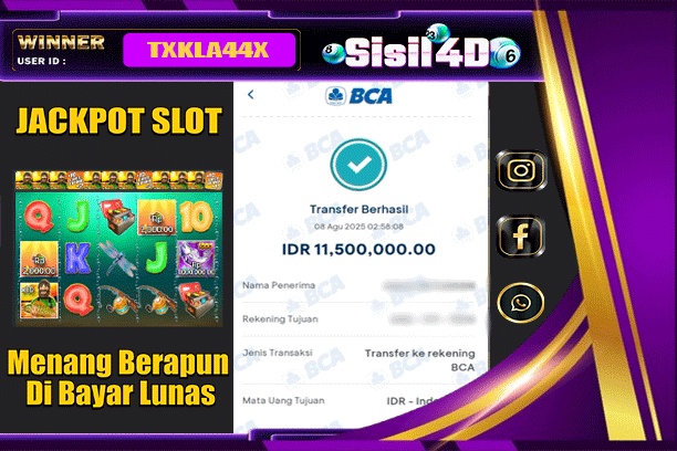 SISIL4D JACKPOT SLOT BIG BASS BONANZA 1000 Rp 11.500.000,-LUNAS