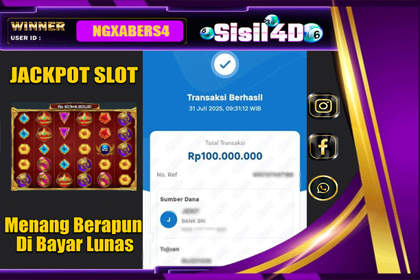 SISIL4D JACKPOT SLOT GATES OF OLYMPUS SUPER SCATTER Rp 100.000.000,-LUNAS