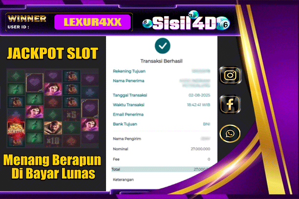 SISIL4D JACKPOT SLOT DRAGON TREASUER REQUEST Rp 27.000.000,-LUNAS