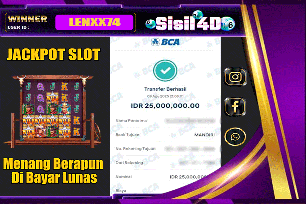 SISIL4D JACKPOT SLOT WILD WEST GOLD BLAZING BOUNTY  Rp 25.000.000,-LUNAS