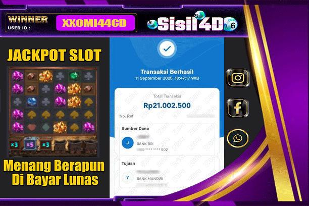 SISIL4D JACKPOT SLOT GEMSTONES GOLD Rp 21.000.000,- LUNAS