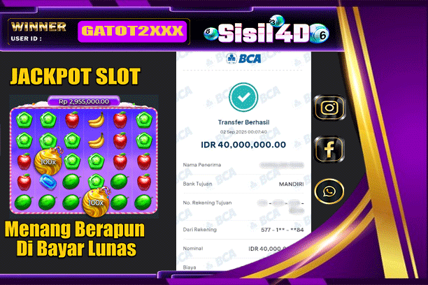 SISIL4D JACKPOT SLOT SWEET BONANZA SUPER SCATTER Rp 40.000.000,- LUNAS