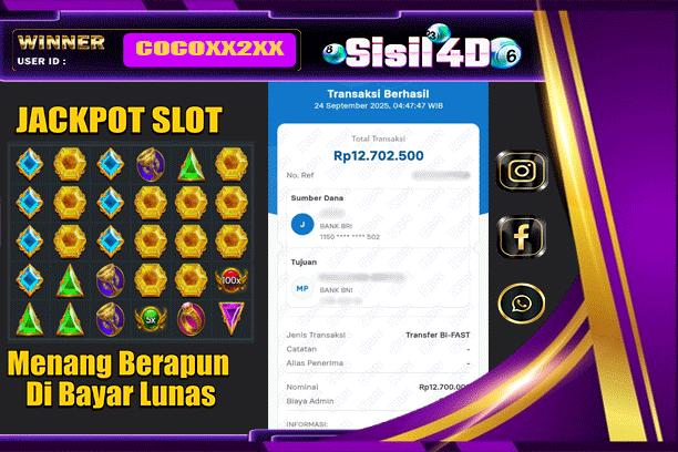 SISIL4D JACKPOT SLOT GATES OF OLYMPUS 1000 Rp 12.700.000,-LUNAS