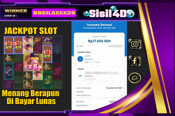 SISIL4D JACKPOT SLOT WILD APE Rp 17.000.000,-LUNAS