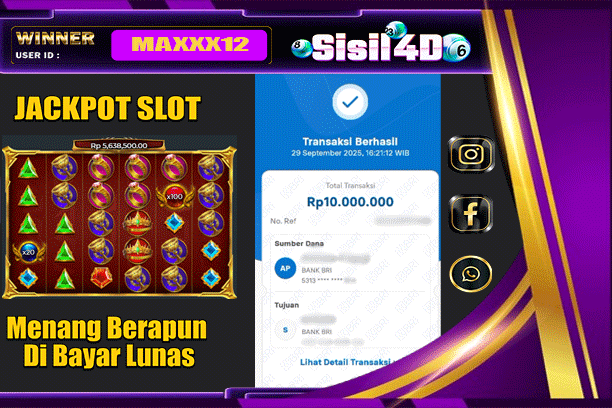 SISIL4D JACKPOT SLOT GATES OF OLYMPUS SUPER SCATTER Rp 10.000.000,-LUNAS
