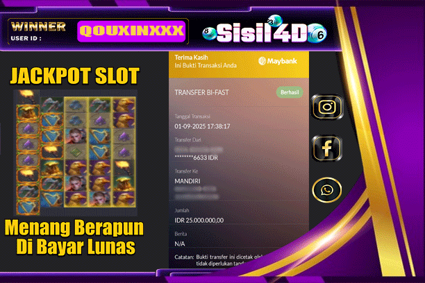 SISIL4D JACKPOT SLOT JACK THE GIANT HUNTER Rp 25.000.000,-LUNAS