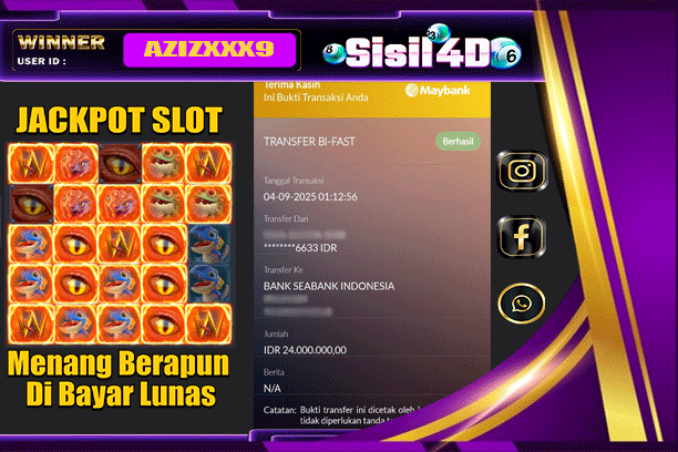 SISIL4D JACKPOT SLOT DRAGON HATCH 2 Rp 24.000.000,-LUNAS