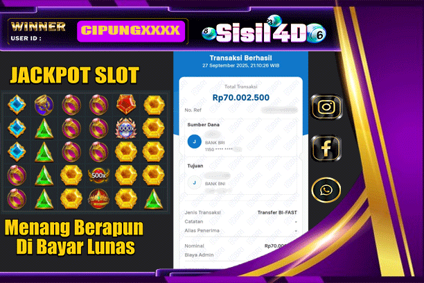 SISIL4D JACKPOT SLOT GATES OF OLYMPUS 1000 Rp 70.000.000,-LUNAS