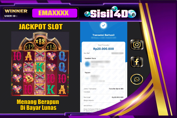 SISIL4D JACKPOT SLOT WILD BANDITO Rp 20.000.000,-LUNAS