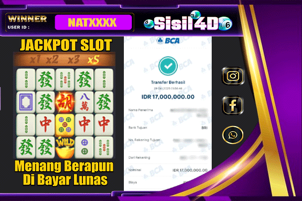 SISIL4D JACKPOT SLOT MAHJONG WAYS Rp 17.000.000,-LUNAS