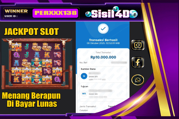 SISIL4D JACKPOT SLOT WILD WEST GOLD BLAZING BOUNTY Rp 10.000.000,-LUNAS