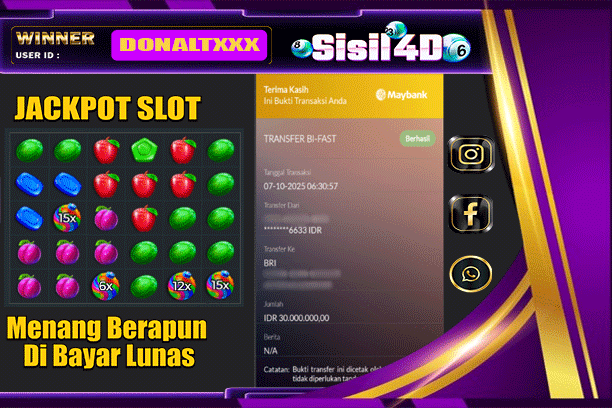 SISIL4D JACKPOT SLOT Sweet Bonanza Rp 30.000.000,- LUNAS