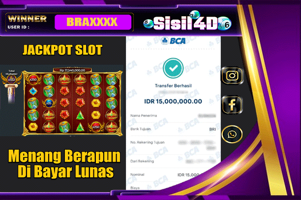 SISIL4D JACKPOT SLOT GATES OF OLYMPUS SUPER SCATTER Rp 15.000.000,-LUNAS