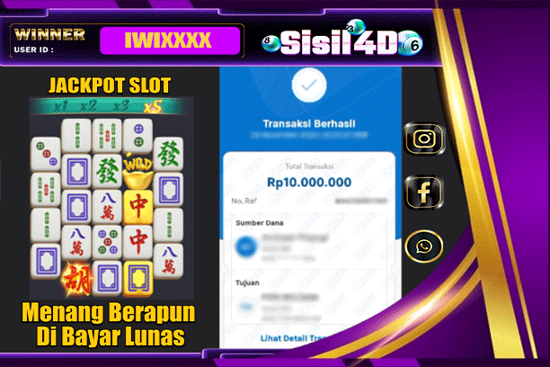 SISIL4D JACKPOT SLOT MAHJONG WAYS 2 Rp 10.000.000,-LUNAS
