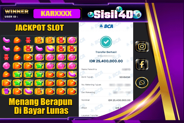 SISIL4D JACKPOT SLOT SUGAR RUSH 1000 Rp 25.400.000,-LUNAS