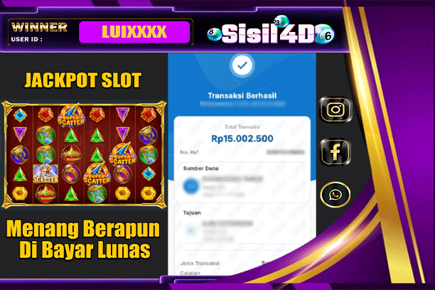 SISIL4D JACKPOT SLOT GATES OF OLYMPUS 1000 Rp 15.000.000,-LUNAS