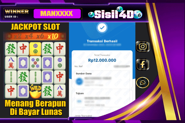 SISIL4D JACKPOT SLOT MAHJONG WAYS Rp 12.000.000,-LUNAS