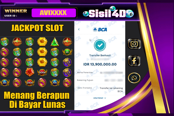 SISIL4D JACKPOT SLOT GATES OF OLYMPUS 1000 Rp 13.900.000,-LUNAS