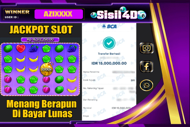 SISIL4D JACKPOT SLOT SWEET BONANZA 1000 Rp 15.000.000,-LUNAS