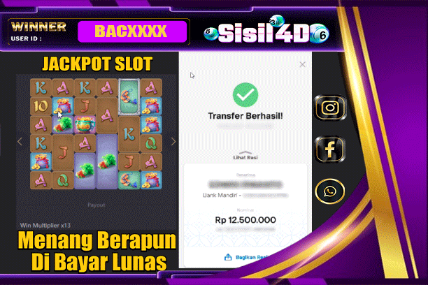 SISIL4D JACKPOT SLOT GATES OFF THE QILIN Rp 12.500.000,-LUNAS
