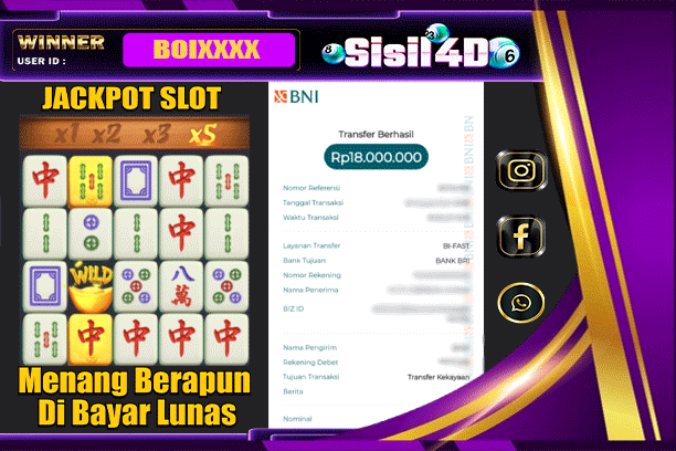 SISIL4D JACKPOT SLOT MAHJONG WAYS Rp18.000.000,-LUNAS