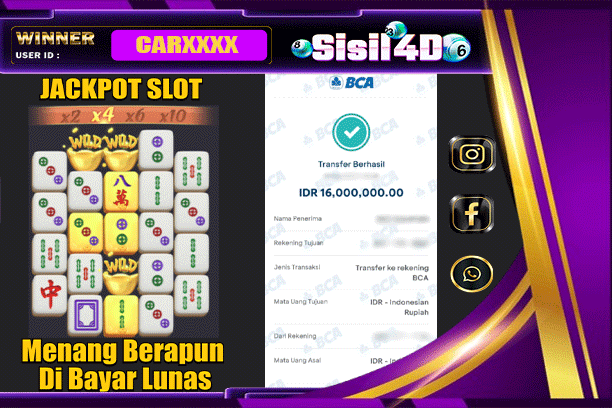 SISIL4D JACKPOT SLOT MAHJONG WAYS 2 Rp 16.000.000,-LUNAS